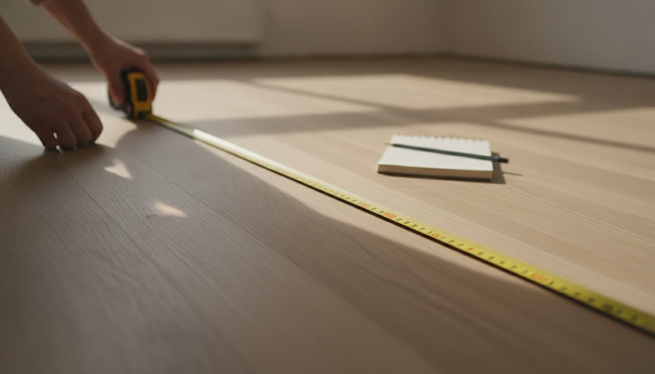 A finished hardwood floor running through a light filled Brooklyn apartment room